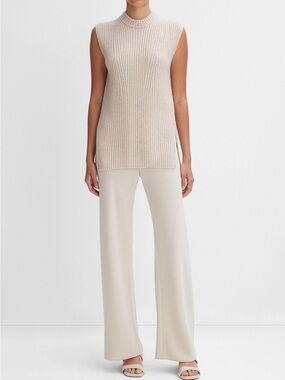 NWT Vince Ribbed Wool and Cashmere Sleevless Tunic Sweater Sz XXS $345 MSRP